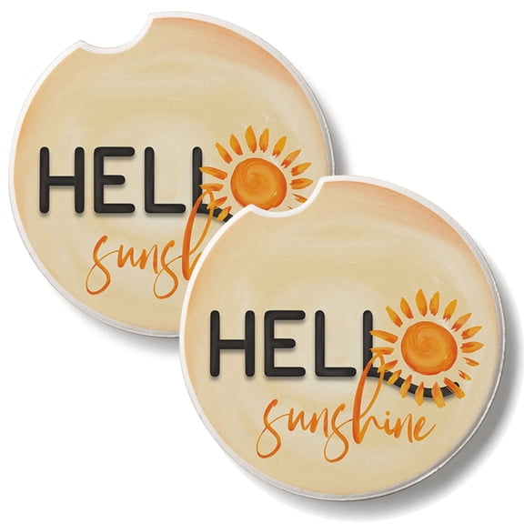 Thirstystone Hello Sunshine 2 Pack Absorbent Car Coasters
