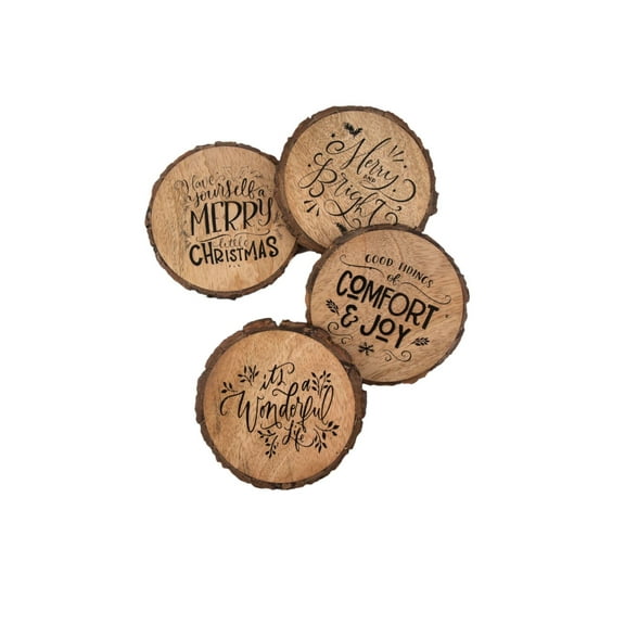 Thirstystone Holiday Bark Edged Coasters  4 assorted