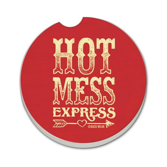 Thirstystone "Hot Mess Express" Single Absorbent Stone Car Coaster