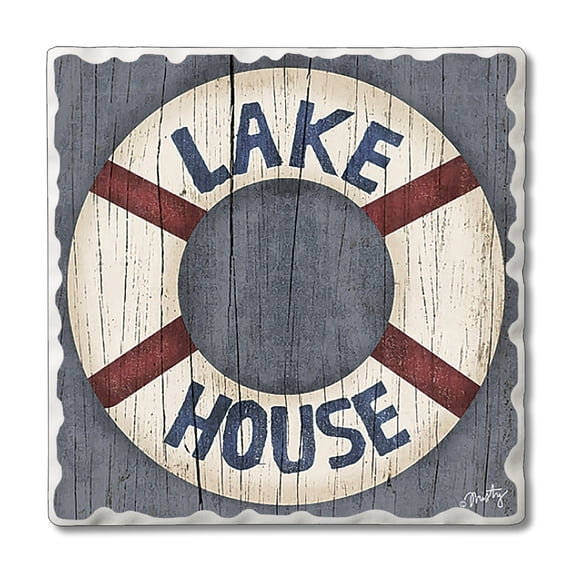Thirstystone Lake House Preserver 4-Pack Tumbled Tile Coasters
