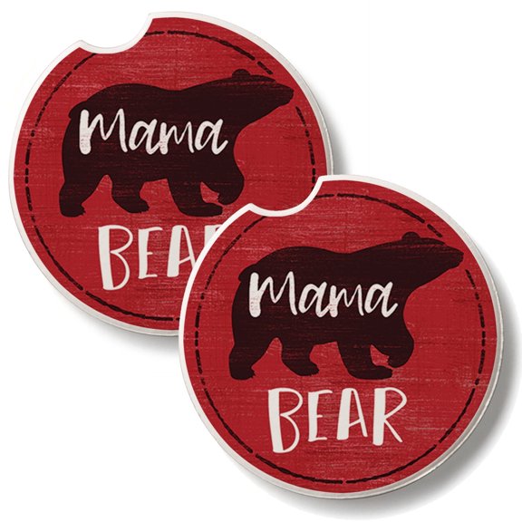 Thirstystone Mama Bear 2 Pack Absorbent Car Coasters