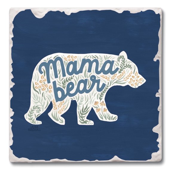 Thirstystone Mama Bear Single Tumbled Tile Stone Coaster Create Your Own Set