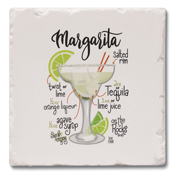 Thirstystone Margarita Single Tumbled Tile Coaster Create Your Own Set