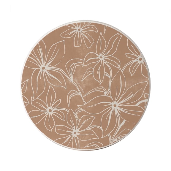Thirstystone Mocha Lily Single Stone Tumbled Tile Coaster Create Your Own Set