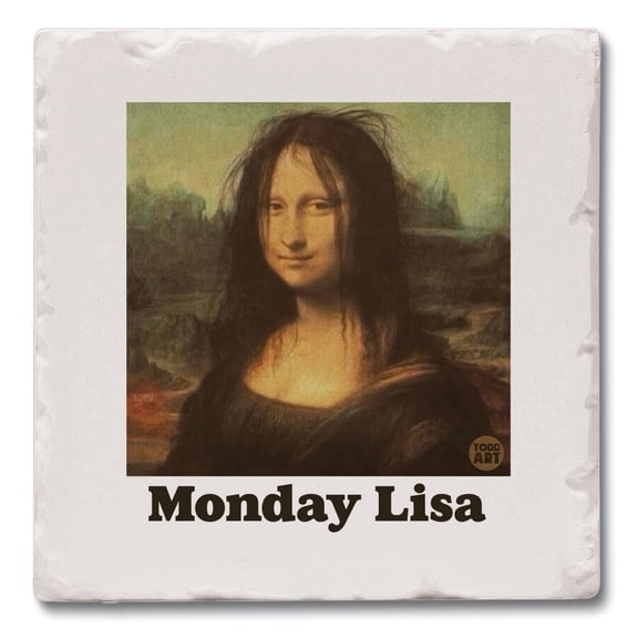 Thirstystone Monday Lisa Single Tumbled Tile Coaster Create Your Own Set