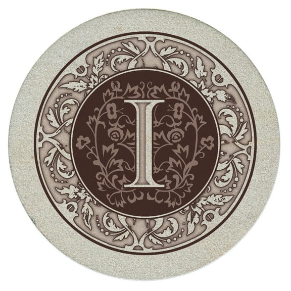 Thirstystone 4-Pack Monogram Letter I Natural Sandstone Coasters