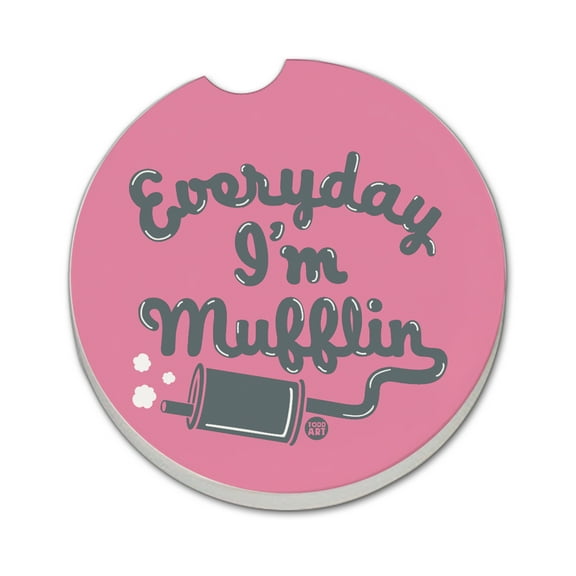 Thirstystone "Mufflin" Single Absorbent Stone Car Coaster