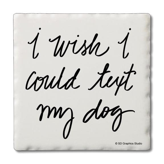 Thirstystone My Dog Single Tumbled Tile Coaster Create Your Own Set