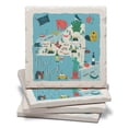 thumbnail image 1 of Thirstystone New York Home Tumbled Tile Coaster 4-Pack, 1 of 8