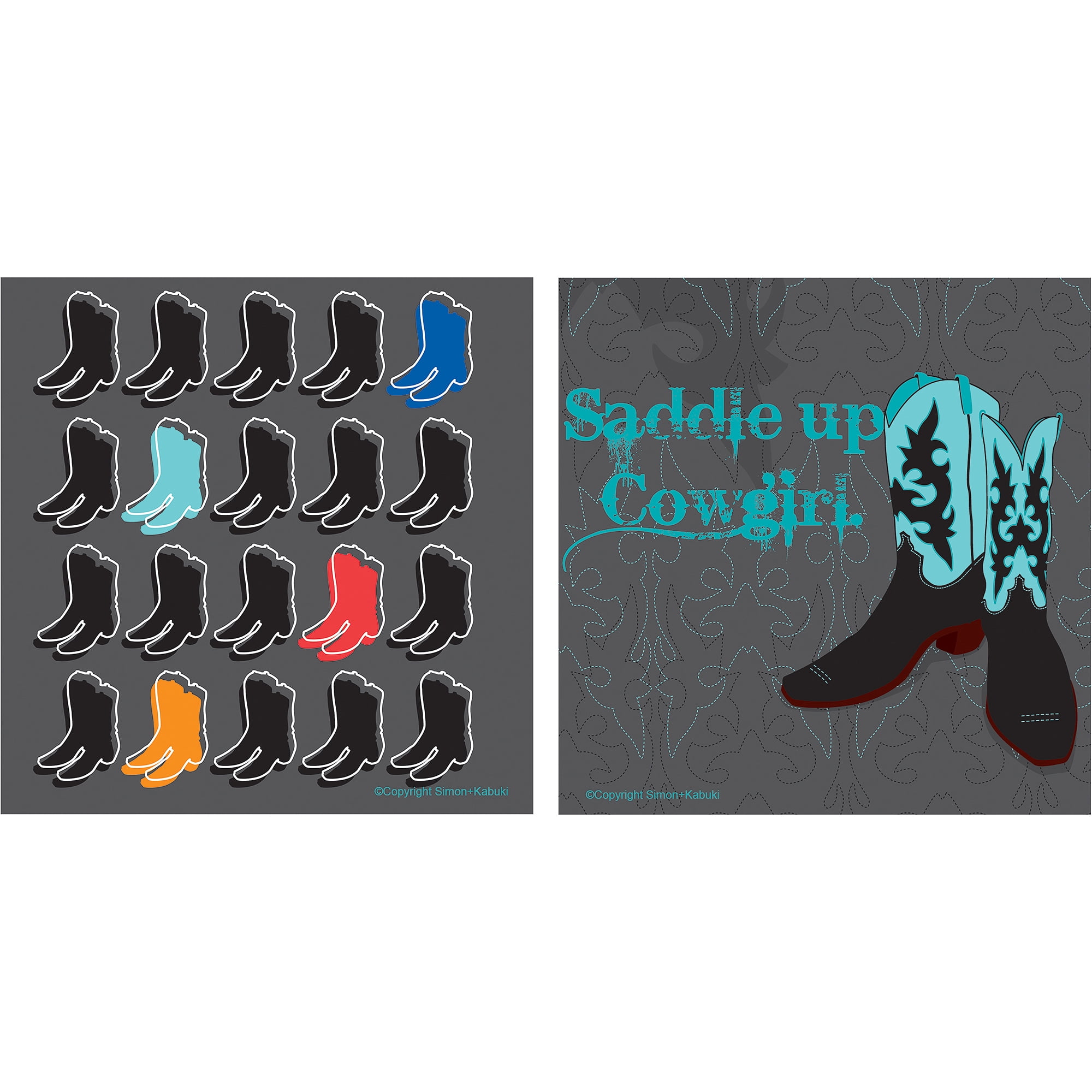 Thirstystone Occasions Drink Coasters, Saddle UP Cowgirl A/2