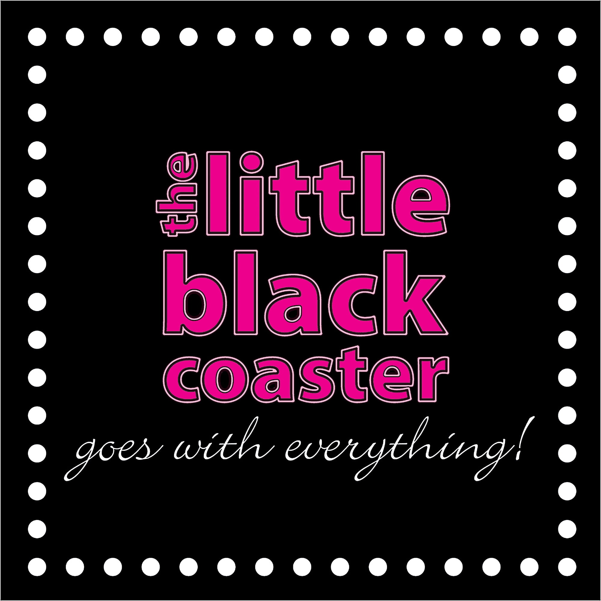 Thirstystone Occasions Drink Coasters, Set, Little Black Coaster