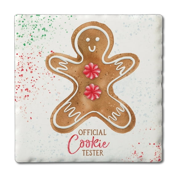 Thirstystone "Official Cookie Tester" Single Tumbled Tile Stone Coaster