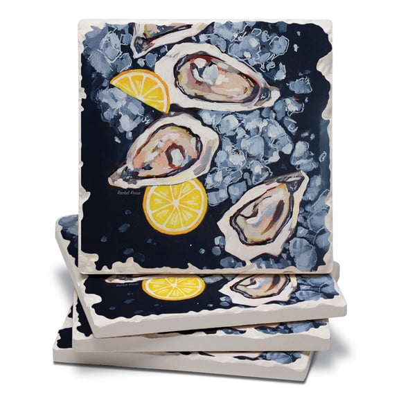 Thirstystone Oysters 4-Pack Tumbled Tile Coasters