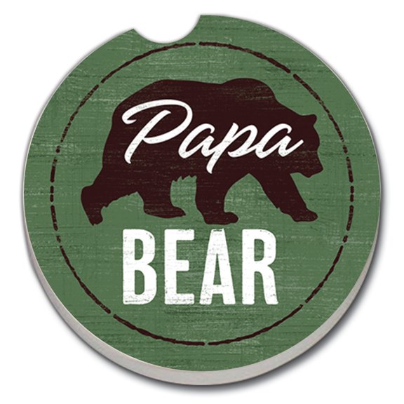Thirstystone "Papa Bear" Single Absorbent Stone Car Coaster