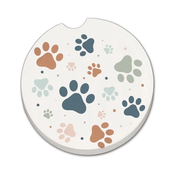 Thirstystone "Paw Prints" Single Absorbent Stone Car Coaster