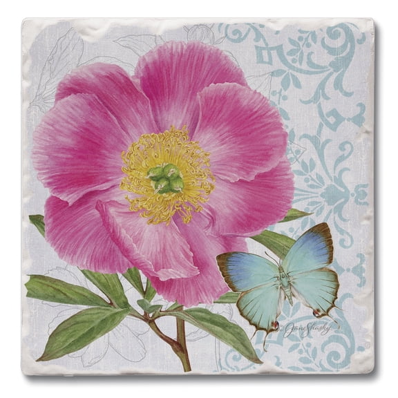Thirstystone Peony Single Tumbled Tile Coaster Create Your Own Set
