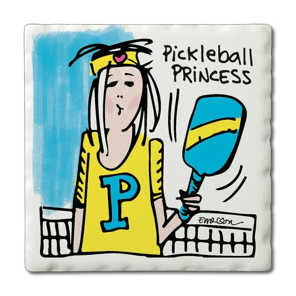 Thirstystone "Pickleball Princess" Single Tumbled Tile Coaster