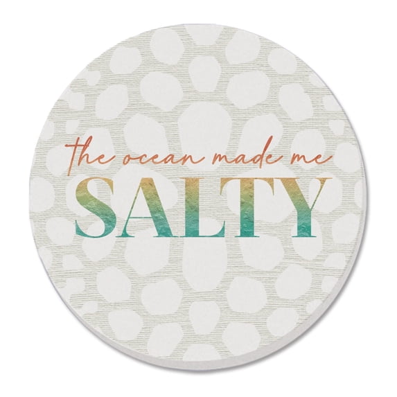 Thirstystone Salty Single Round Absorbent Stone Coaster Create Your Own Set