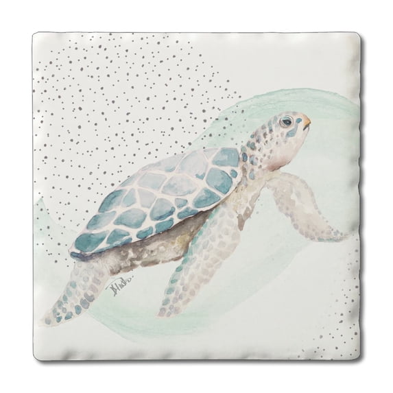 Thirstystone Sea Turtle Single Tumbled Tile Coaster Create Your Own Collection