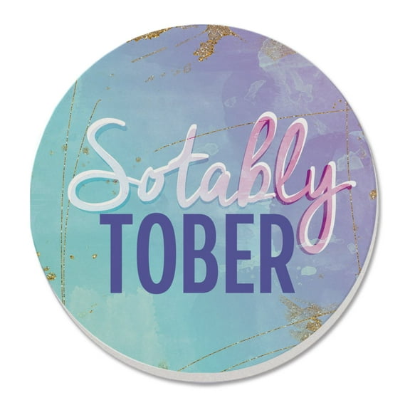 Thirstystone "Sober" Single Round Absorbent Coaster