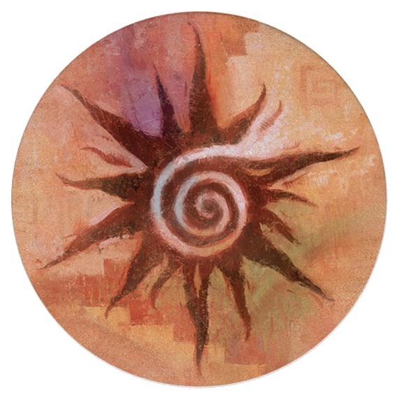 Thirstystone Spiral Sun Natural Sandstone Coaster 4-Pack