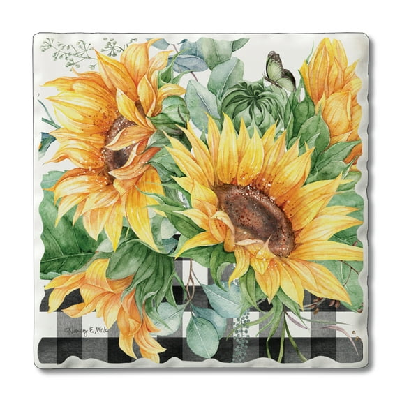 Thirstystone "Sunflower Fields" 4-Pack Tumbled Tile Coasters