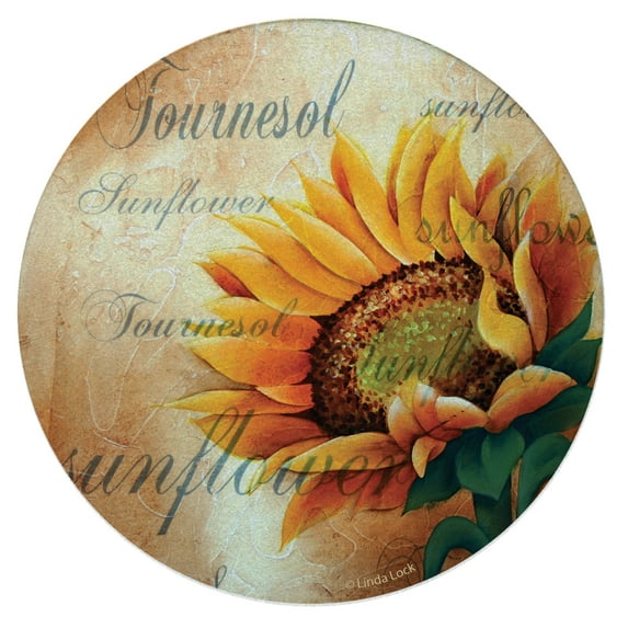 Thirstystone "Sunflowers" 4-Pack Natural Sandstone Coasters