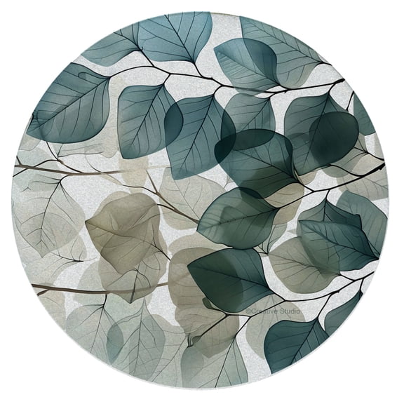 Thirstystone Translucent Leaves Single Round Natural Sandstone Coaster