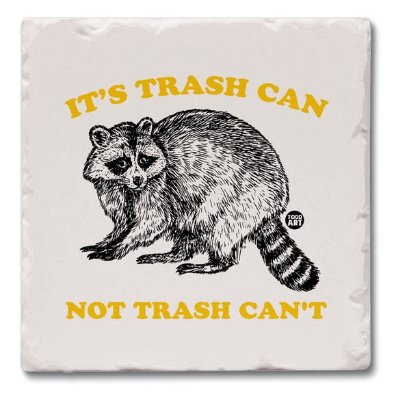 Thirstystone Trash Can Single Tumbled Tile Coaster Create Your Own Set