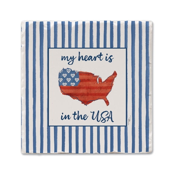 Thirstystone USA Cities Home Single Tumbled Tile Coaster Create Your Own Set