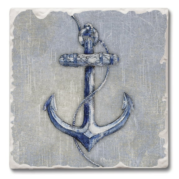 Thirstystone "Vintage Anchor" 4-Pack Tumbled Tile Coasters