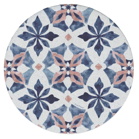 Thirstystone Watercolor Tile Pattern Single Round Sandstone Coaster Create Your Own Set
