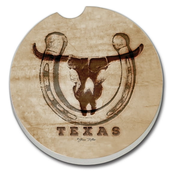 Thirstystone "Western Skull" Single Stone Car Coaster