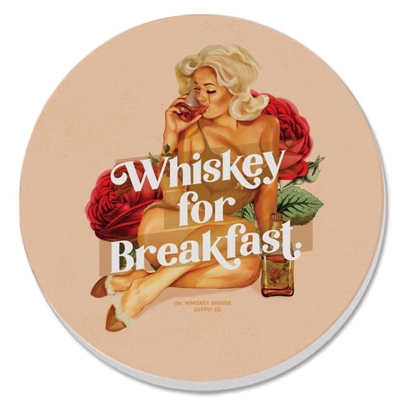 Thirstystone Whiskey Breakfast Single Stone Tumbled Tile Coaster Create Your Own Set