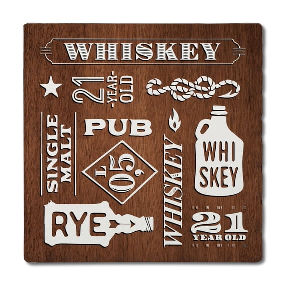 Thirstystone Whiskey Collage Single Tumbled Tile Coaster Create Your Own Set