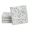thumbnail image 1 of Thirstystone White Natural Terrazzo Coasters with Protective Cork Backing 4" Square, 1 of 4