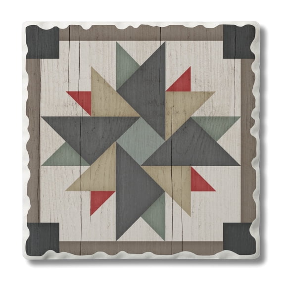 Thirstystone Windmill Quilt Design Single Tumbled Tile Coaster Create Your Own Set
