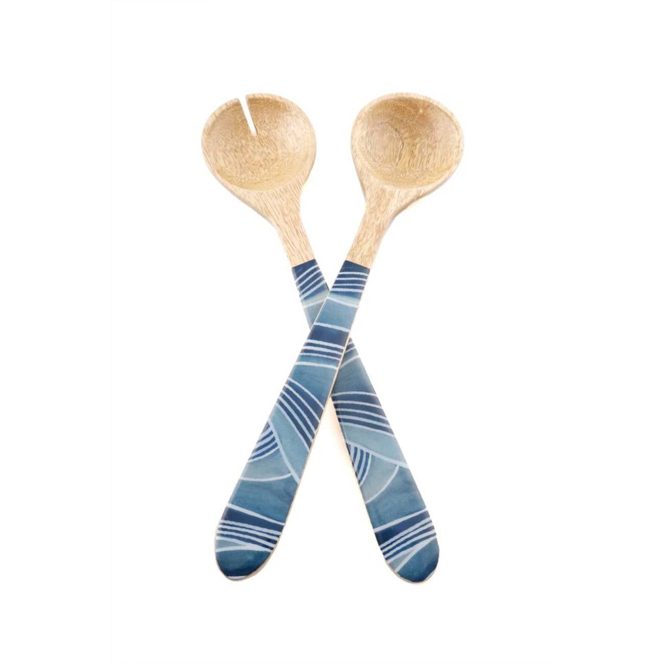 Thirstystone Wood & Enamel Salad Servers (Medium Blue) - Walmart ...