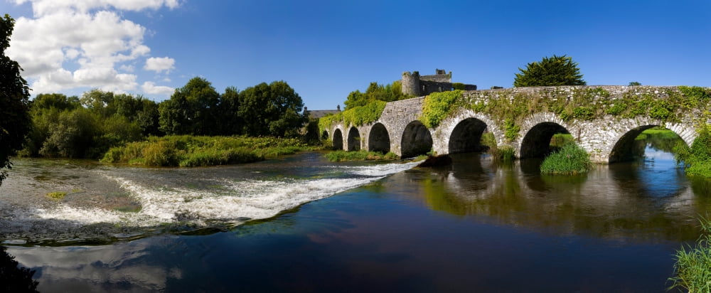 Thirteen Arch Bridge over the River Funshion Glanworth County Cork Republic of Ireland Canvas Art - Panoramic Images (36 x 12)