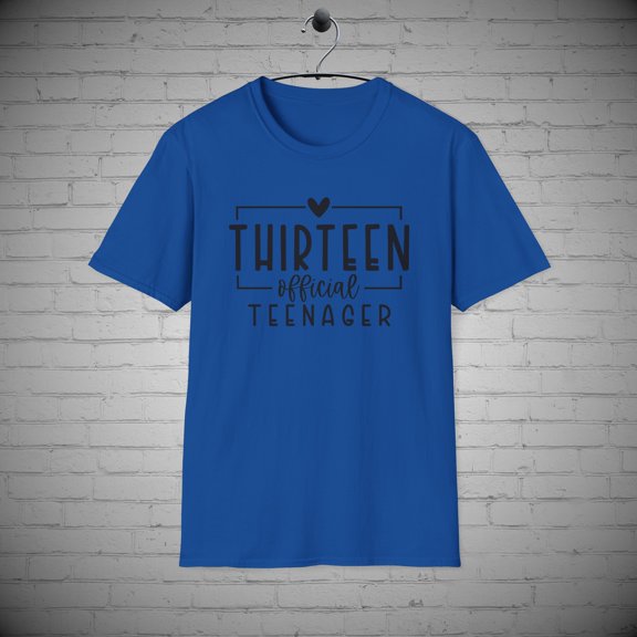 Thirteen Birthday t-shirt, 13th Bday Official Teenager Tee, Gift for Teens