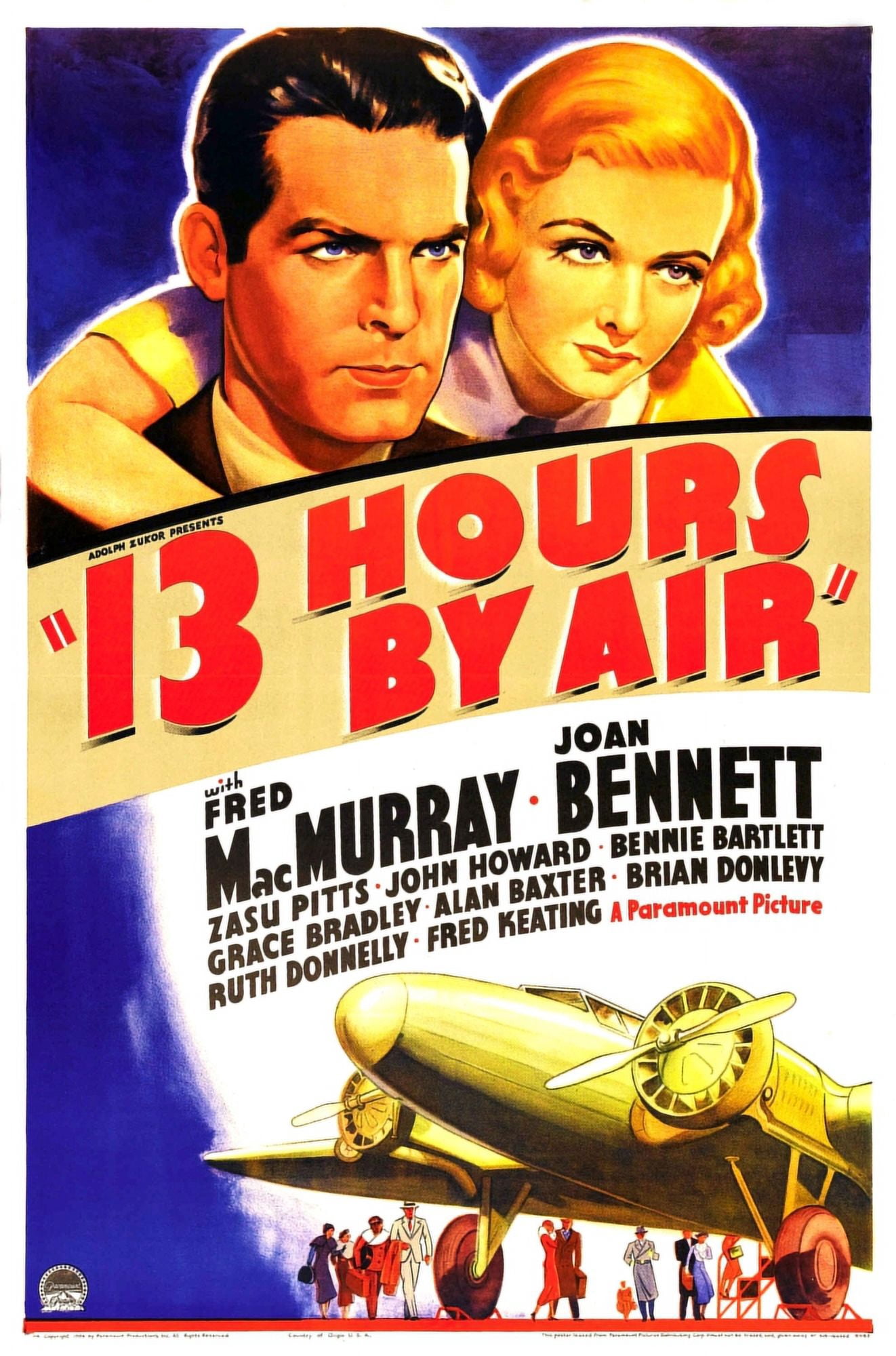 Thirteen Hours By Air Canvas Art - (11 x 17)