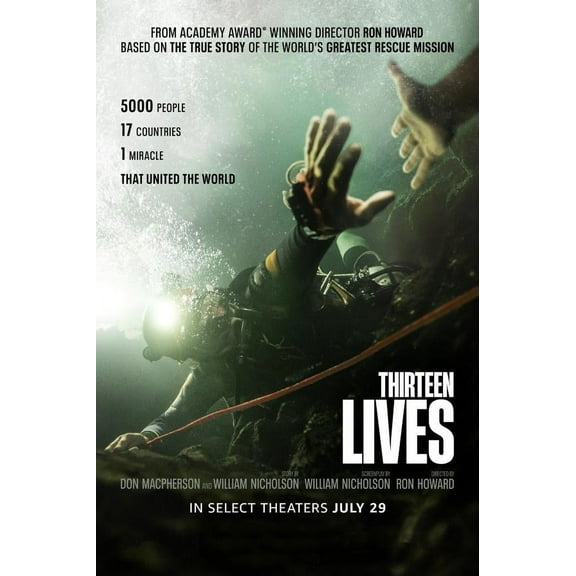 Thirteen Lives Movie Poster Quality Glossy Print Photo Wall Art Viggo Mortensen Colin Farrell Sizes Available 8x10 11x17 16x20 22x28 24x36 27x40 #2 (24x36)