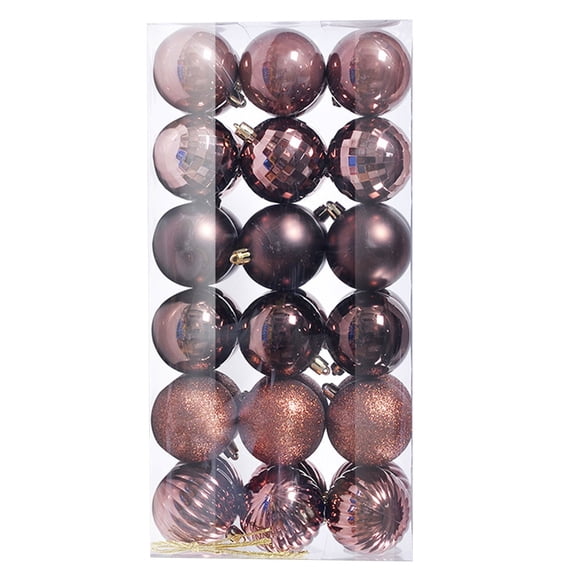 Thirty Six Piece Christmas Ornament Set with Three Centimeter Diameter for Tree Decorating and Festive Home Enhancement