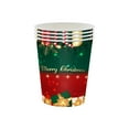 thumbnail image 1 of Thirty-Two Piece Red Green Christmas Party Tableware Set with Disposable Decorative Paper Plates Cups Napkins Complete Holiday Dining Set for Festive Gatherings, 1 of 7