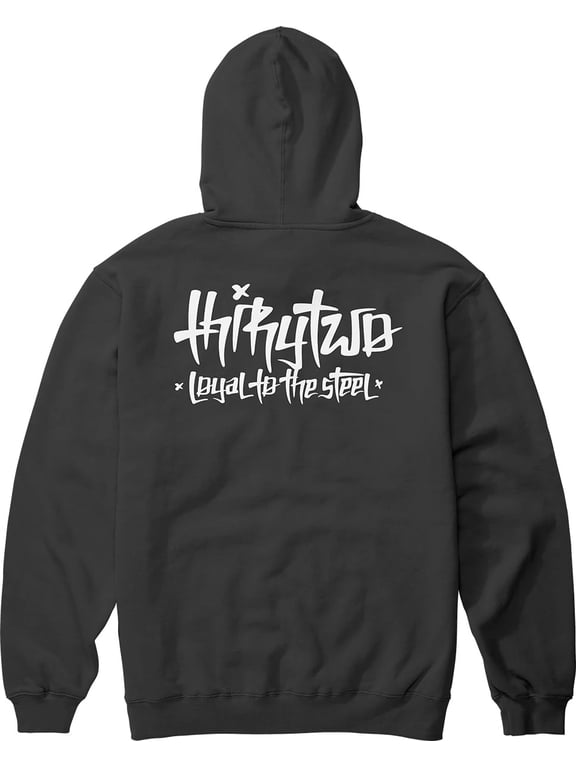 Men's 32 Art Graffiti Pullover Fleece Hoodie Sweatshirt (Medium, Black)