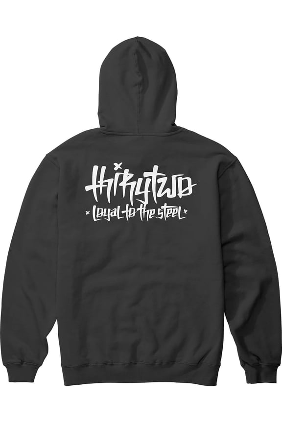 Men's 32 Art Graffiti Pullover Fleece Hoodie Sweatshirt (Small, Black)