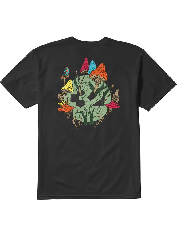 Men's T-Shirt 32 Art Crewneck Short Sleeve Tee (Medium, Black)