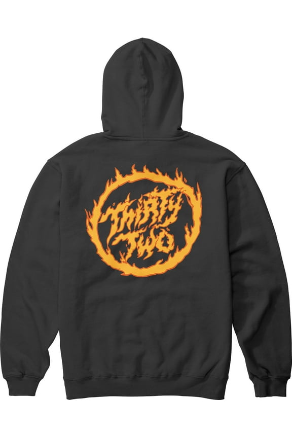 Youth Kids Flame Pullover Hoodie Sweatshirt (X-Large, Black)