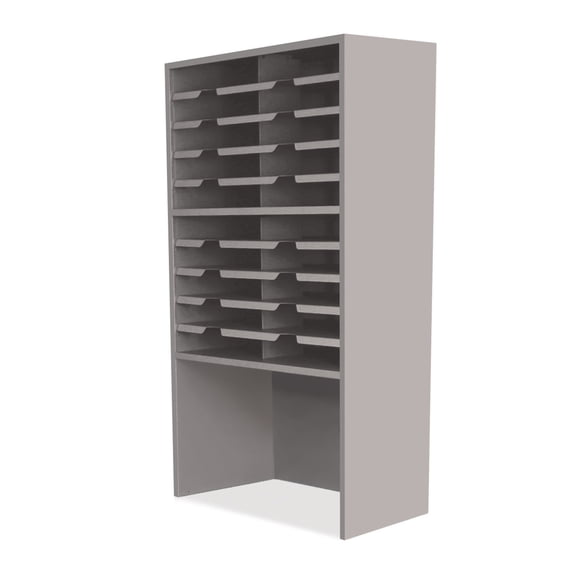 Marvel Mailroom 20 pocket sorter Steel Construction Powdercoat paint finish Size: 48 inch H x 23.5 inch W x 14 inch D, Gray