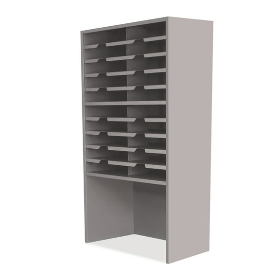 This 20 pocket sorter / riser combination will help organize and sort mail and papers, without sacrificing valuable desk space